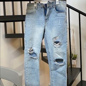 ASOS distressed knee jeans